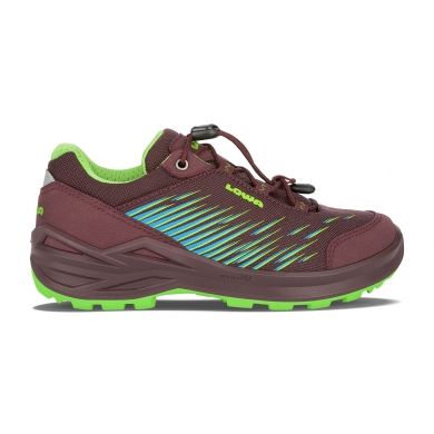 Lowa Hiking Shoes Zirrox Low GTX (Multifunction, waterproof) plum/lime Children